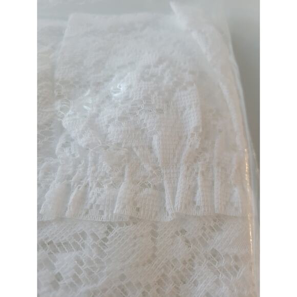 (2) Vintage JC Penney Home Collection Brenda White Lace Curtain Valance 90 X 38 - Picture 8 of 9